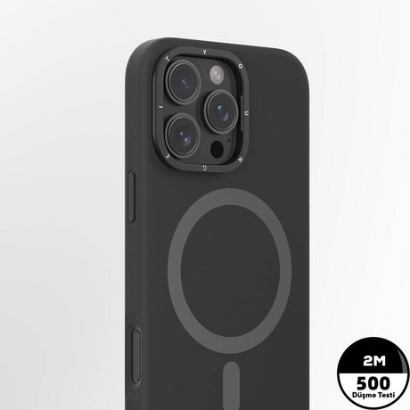 Apple iPhone 16 Pro Kılıf M-safe Şarj Özellikli Kamera Standlı Youngkit Bitty Cream Kapak