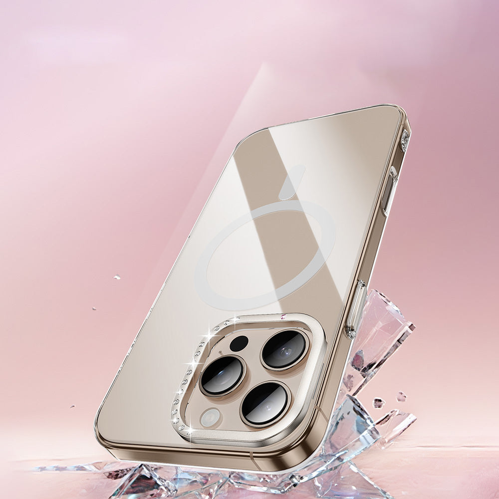 Apple iPhone 16 Pro Kılıf M-safe Şarj Özellikli Kamera Standlı Zore Estop Kapak