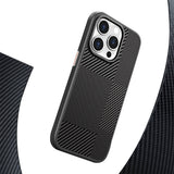 Apple iPhone 16 Pro Kılıf M-safe Şarj Özellikli Karbon Fiber Desenli Mutural Montage Kapak