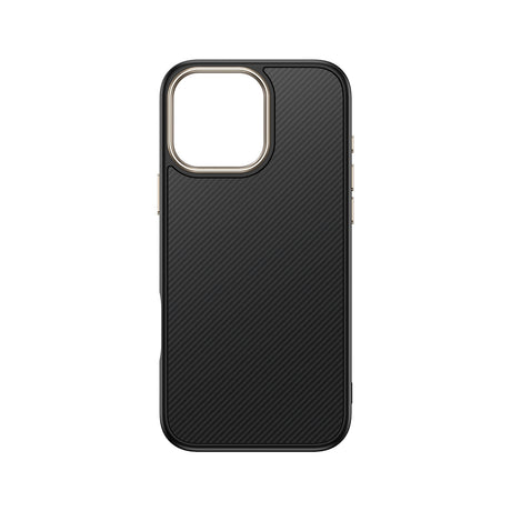 Apple iPhone 16 Pro Kılıf M-safe Şarj Özellikli Karbon Fiber Görünümlü Zore Antina Kapak