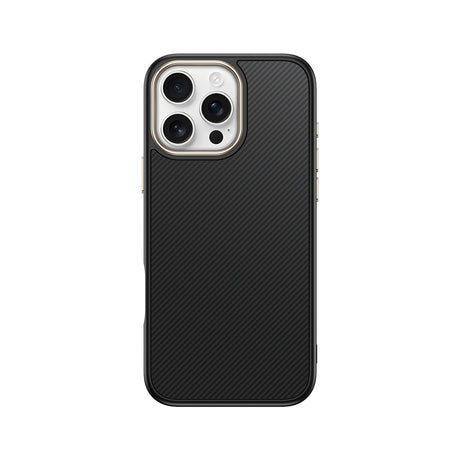 Apple iPhone 16 Pro Kılıf M-safe Şarj Özellikli Karbon Fiber Görünümlü Zore Antina Kapak