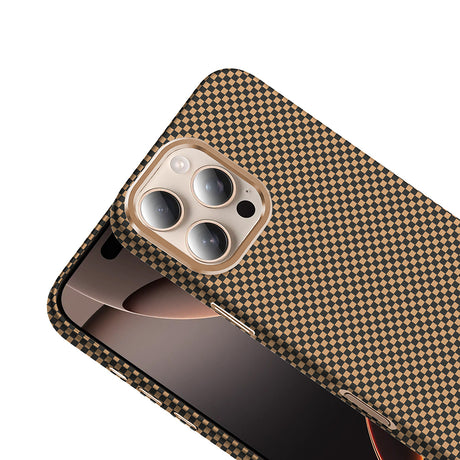 Apple iPhone 16 Pro Kılıf M-safe Şarj Özellikli Karbon Fiber Görünümlü Zore Gros Kapak