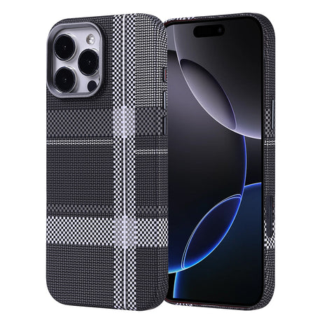 Apple iPhone 16 Pro Kılıf M-safe Şarj Özellikli Karbon Fiber Görünümlü Zore Nekst Kapak