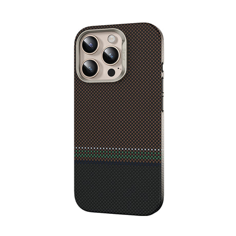 Apple iPhone 16 Pro Kılıf M-safe Şarj Özellikli Karbon Fiber Tasarımlı Benks Prestige ArmorPro Kevlar Kapak