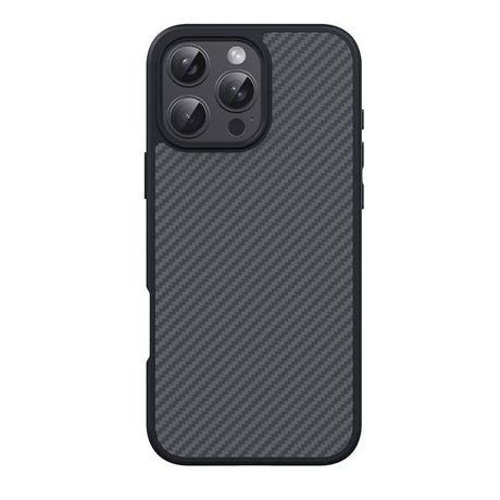 Apple iPhone 16 Pro Kılıf M-safe Şarj Özellikli Karbon Fiber Tasarımlı Zore Elnino Kapak
