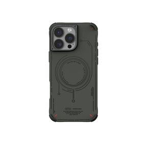 Apple iPhone 16 Pro Kılıf M-safe Şarj Özellikli Metal Kamera Çerçeveli Skinarma Mecha Serisi Kapak
