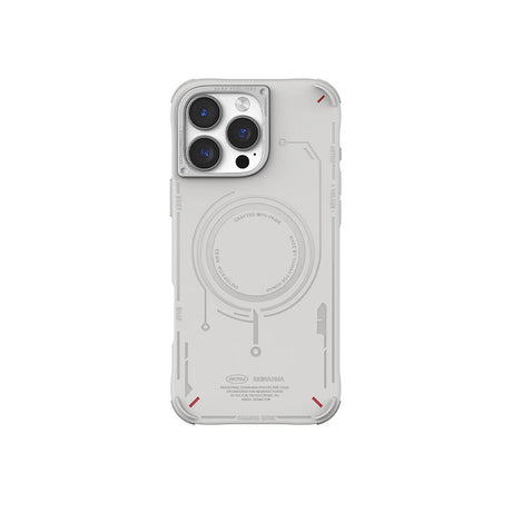 Apple iPhone 16 Pro Kılıf M-safe Şarj Özellikli Metal Kamera Çerçeveli Skinarma Mecha Serisi Kapak