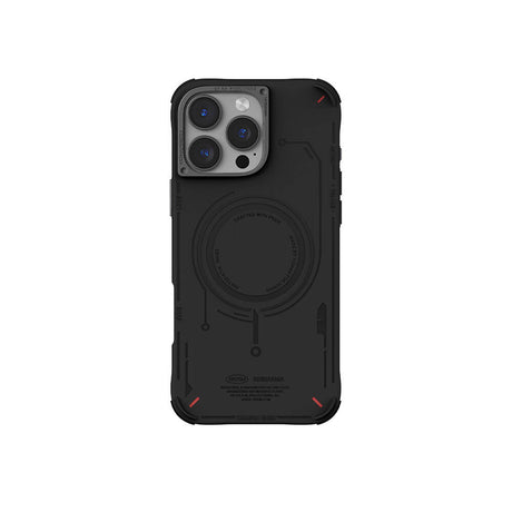Apple iPhone 16 Pro Kılıf M-safe Şarj Özellikli Metal Kamera Çerçeveli Skinarma Mecha Serisi Kapak