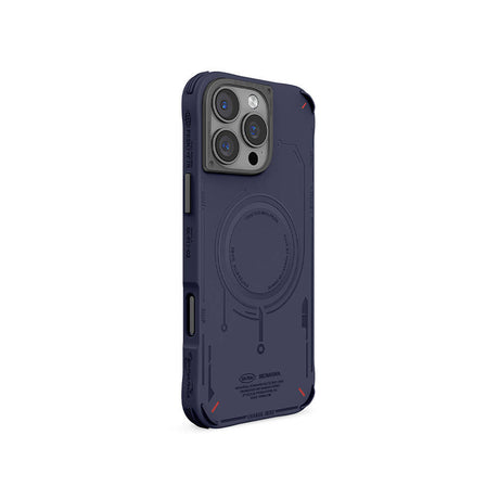Apple iPhone 16 Pro Kılıf M-safe Şarj Özellikli Metal Kamera Çerçeveli Skinarma Mecha Serisi Kapak