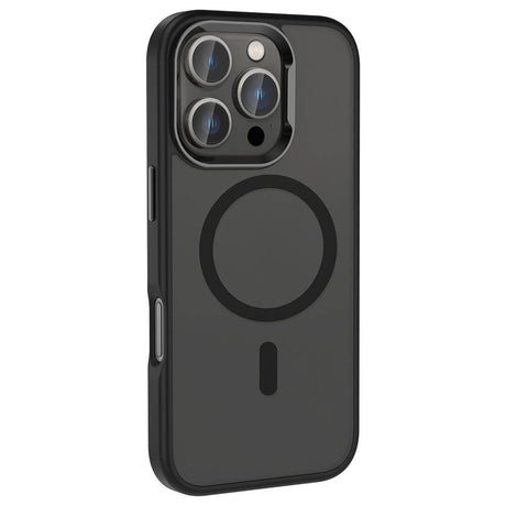 Apple iPhone 16 Pro Kılıf M-safe Şarj Özellikli Parlak Kamera Çerçeveli Zore Kost Kapak