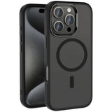 Apple iPhone 16 Pro Kılıf M-safe Şarj Özellikli Parlak Kamera Çerçeveli Zore Kost Kapak