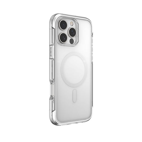 Apple iPhone 16 Pro Kılıf M-safe Şarj Özellikli Raptic Air Serisi Airbag Tasarımlı Metal Köşelikli Şeffaf Kapak