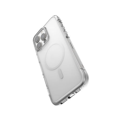Apple iPhone 16 Pro Kılıf M-safe Şarj Özellikli Raptic Air Serisi Airbag Tasarımlı Metal Köşelikli Şeffaf Kapak