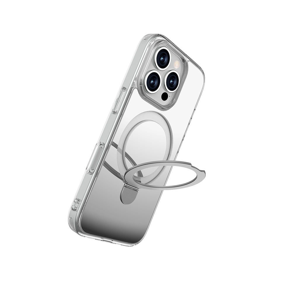 Apple iPhone 16 Pro Kılıf M-safe Şarj Özellikli Raptic Air Stand Serisi Aynalı Arka Yüzey Standlı Kapak