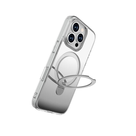 Apple iPhone 16 Pro Kılıf M-safe Şarj Özellikli Raptic Air Stand Serisi Aynalı Arka Yüzey Standlı Kapak