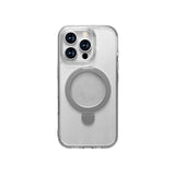 Apple iPhone 16 Pro Kılıf M-safe Şarj Özellikli Raptic Air Stand Serisi Buzlu Transparan Tasarımlı Standlı Kapak
