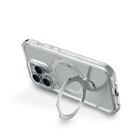 Apple iPhone 16 Pro Kılıf M-safe Şarj Özellikli Raptic Air Stand Serisi Buzlu Transparan Tasarımlı Standlı Kapak