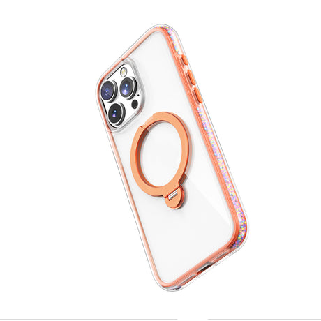 Apple iPhone 16 Pro Kılıf M-safe Şarj Özellikli Raptic AirJoy Serisi Boncuk Tasarımlı 360 Derece Dönebilen Standlı Kapak