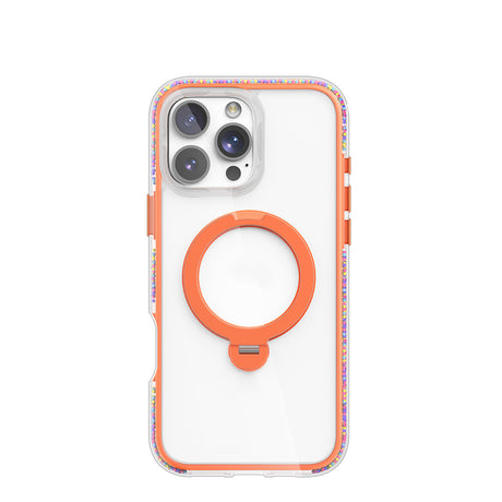 Apple iPhone 16 Pro Kılıf M-safe Şarj Özellikli Raptic AirJoy Serisi Boncuk Tasarımlı 360 Derece Dönebilen Standlı Kapak
