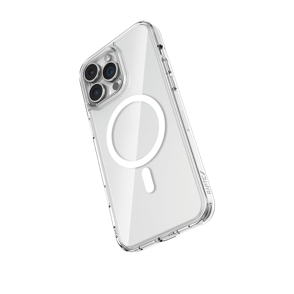 Apple iPhone 16 Pro Kılıf M-safe Şarj Özellikli Raptic Crystal M-safe Serisi Şeffaf Kapak