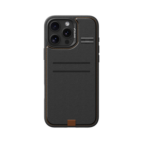 Apple iPhone 16 Pro Kılıf M-safe Şarj Özellikli Raptic Slim Wallet Serisi Deri Görünümlü Kartlıklı Standlı Kapak