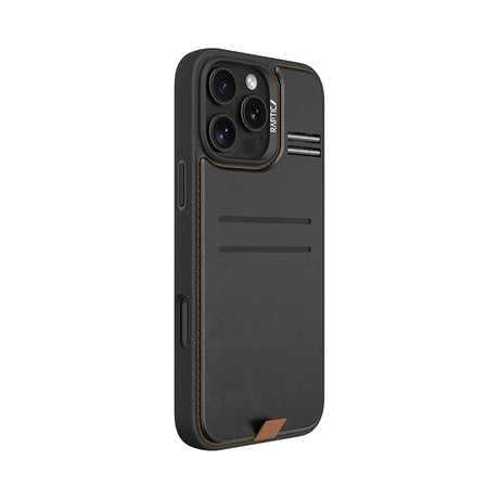 Apple iPhone 16 Pro Kılıf M-safe Şarj Özellikli Raptic Slim Wallet Serisi Deri Görünümlü Kartlıklı Standlı Kapak