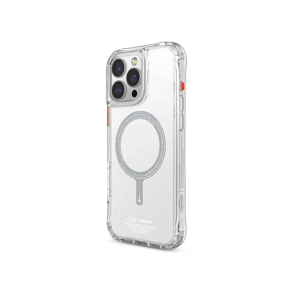 Apple iPhone 16 Pro Kılıf M-safe Şarj Özellikli Şeffaf Airbag Tasarımlı Skinarma Saido Kapak