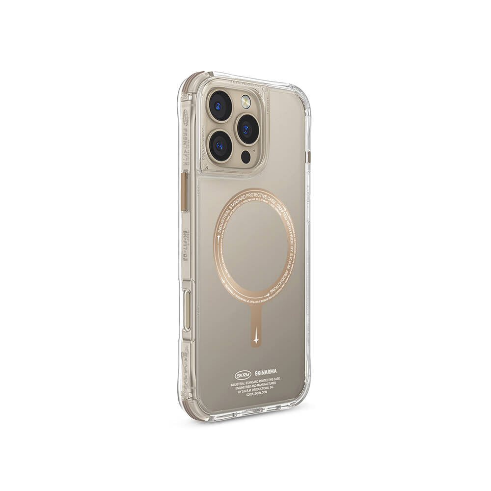 Apple iPhone 16 Pro Kılıf M-safe Şarj Özellikli Şeffaf Airbag Tasarımlı Skinarma Saido Prime Kapak