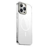 Apple iPhone 16 Pro Kılıf M-safe Şarj Özellikli Şeffaf Cam Arka Yüzey Zore G-Glass Kapak