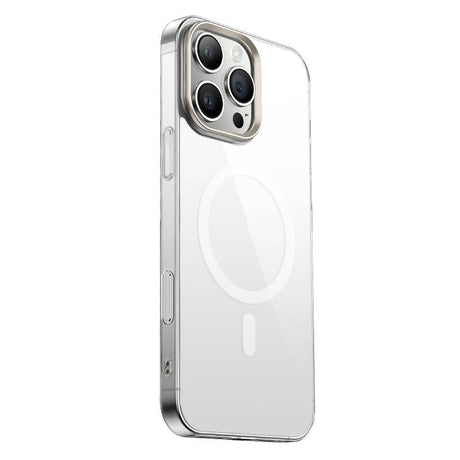 Apple iPhone 16 Pro Kılıf M-safe Şarj Özellikli Şeffaf Cam Arka Yüzey Zore G-Glass Kapak
