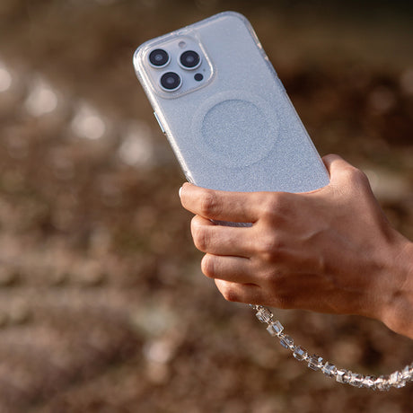 Apple iPhone 16 Pro Kılıf M-safe Şarj Özellikli Simli Arka Yüzey Askı Aparatlı Coehl Lumino Kapak