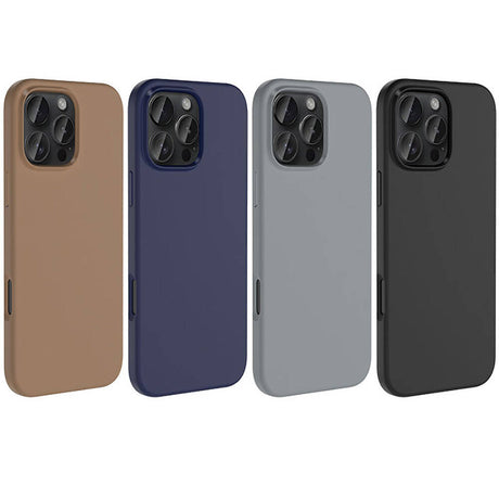 Apple iPhone 16 Pro Kılıf M-safe Şarj Özellikli Sıvı Teknolojili Silinebilir Sert Zore Kivi Kapak