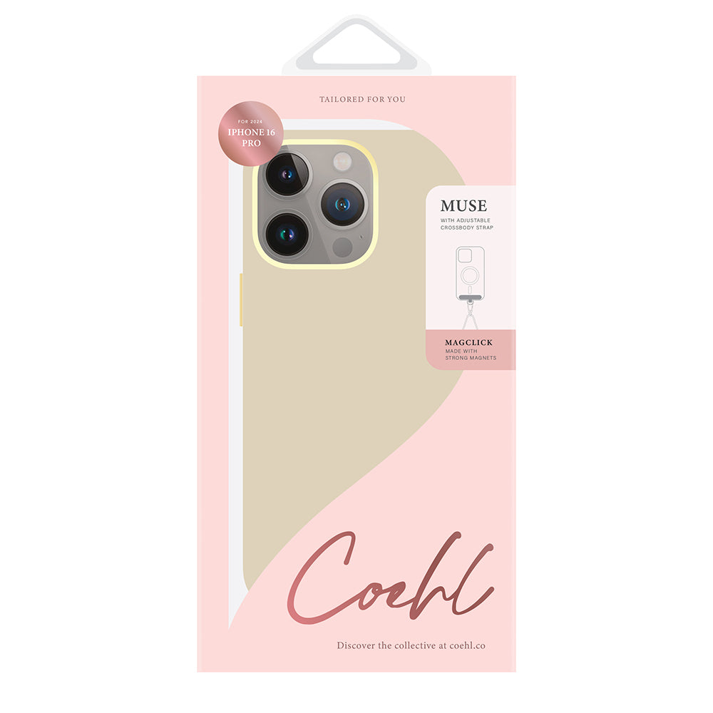 Apple iPhone 16 Pro Kılıf M-safe Şarj Özellikli Soft Arka Yüzey Askı İpli Coehl Muse Kapak