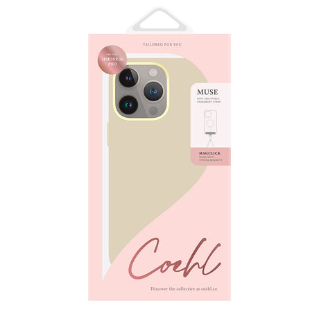 Apple iPhone 16 Pro Kılıf M-safe Şarj Özellikli Soft Arka Yüzey Askı İpli Coehl Muse Kapak