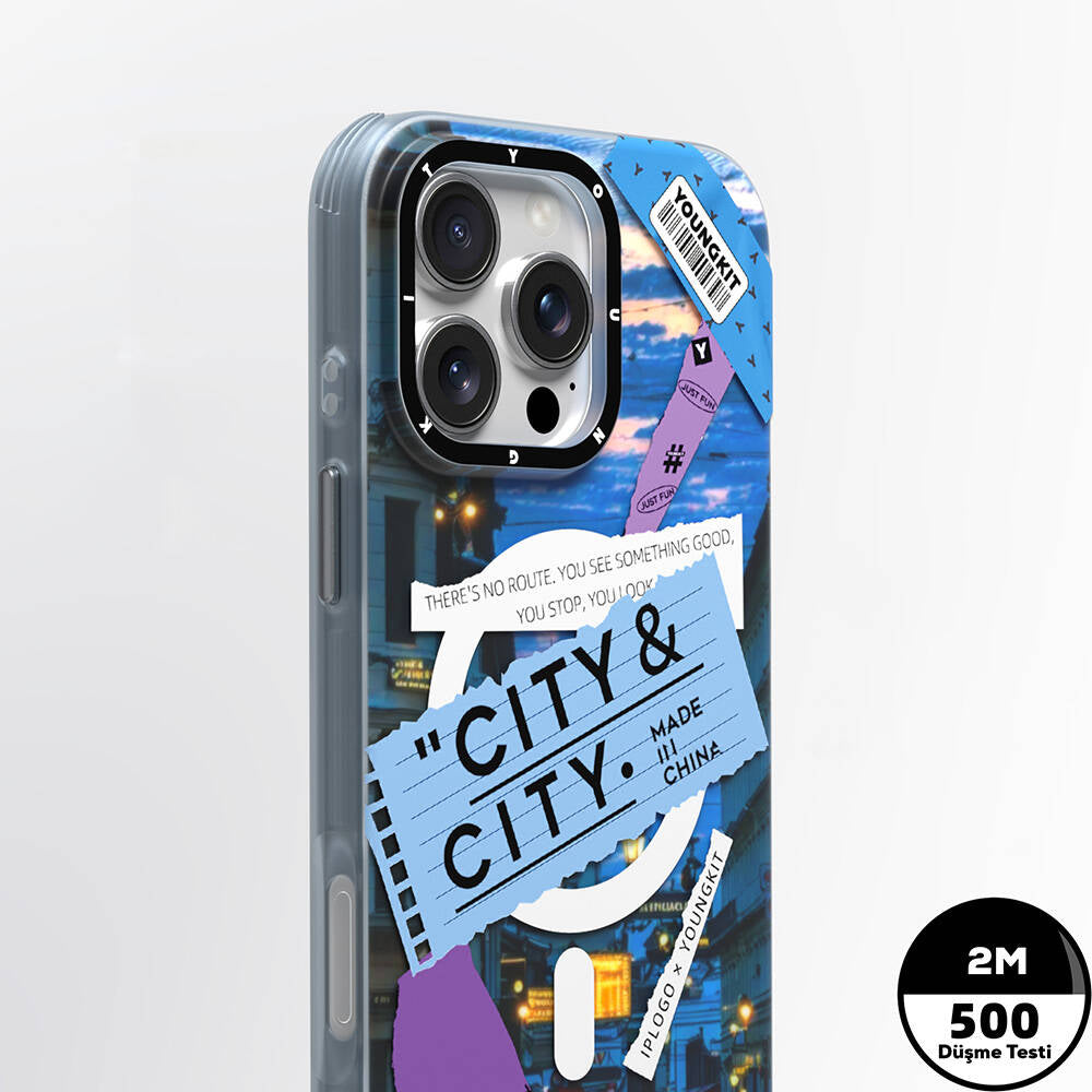 Apple iPhone 16 Pro Kılıf M-safe Şarj Özellikli Youngkit A-City Serisi Kapak