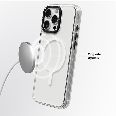Apple iPhone 16 Pro Kılıf M-safe Şarj Özellikli YoungKit Crystal Color Serisi Kapak