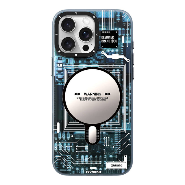Apple iPhone 16 Pro Kılıf M-safe Şarj Özellikli Youngkit Technology Serisi Kapak