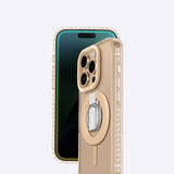 Apple iPhone 16 Pro Kılıf M-safe Şarj Özellikli Yüzük Standlı Amazingthing Titan Pro Serisi Kapak