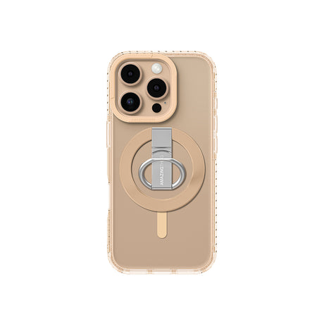 Apple iPhone 16 Pro Kılıf M-safe Şarj Özellikli Yüzük Standlı Amazingthing Titan Pro Serisi Kapak