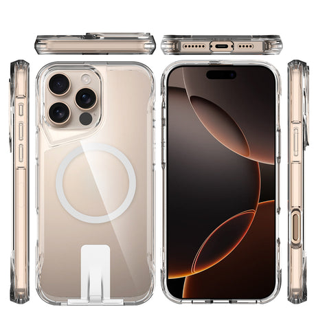 Apple iPhone 16 Pro Kılıf M-safe Şarj Özellikli Zore T-Max Standlı Kapak