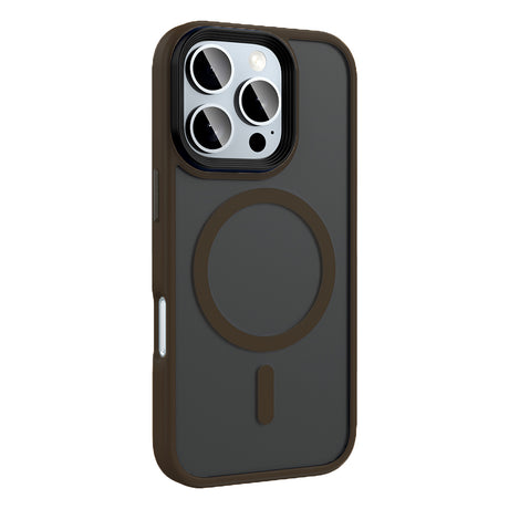 Apple iPhone 16 Pro Kılıf Mat Arka Yüzey Wireless Şarj Özellikli Zore Flet M-safe Kapak