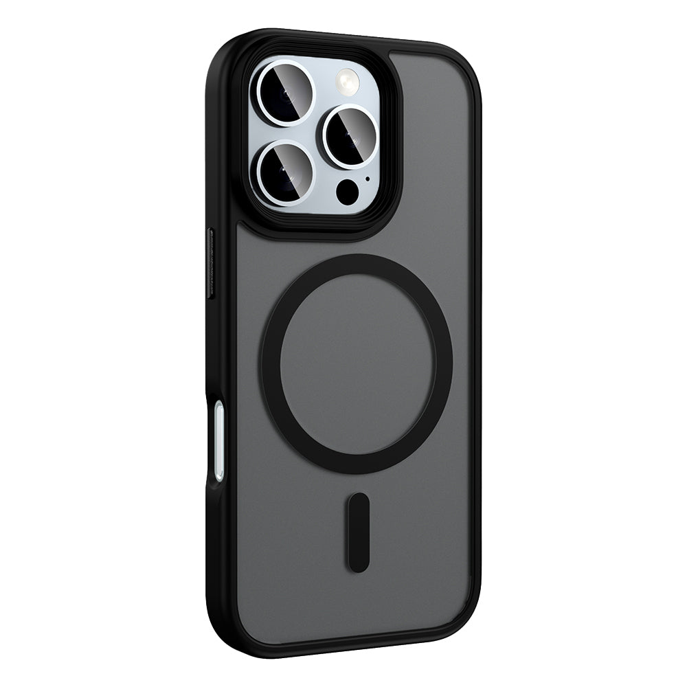 Apple iPhone 16 Pro Kılıf Mat Arka Yüzey Wireless Şarj Özellikli Zore Flet M-safe Kapak