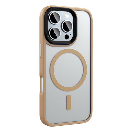 Apple iPhone 16 Pro Kılıf Mat Arka Yüzey Wireless Şarj Özellikli Zore Flet M-safe Kapak