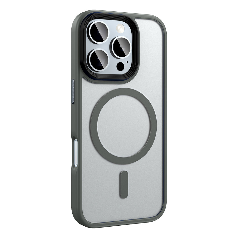 Apple iPhone 16 Pro Kılıf Mat Arka Yüzey Wireless Şarj Özellikli Zore Flet M-safe Kapak