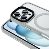 Apple iPhone 16 Pro Kılıf Mat Arka Yüzey Wireless Şarj Özellikli Zore Flet M-safe Kapak