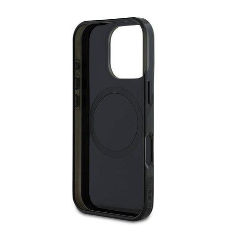 Apple iPhone 16 Pro Kılıf Mercedes Benz Orjinal Lisanslı M-safe Şarj Özellikli Çift Katmanlı Paralel Çizgi Desenli Kapak