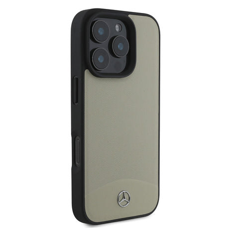 Apple iPhone 16 Pro Kılıf Mercedes Benz Orjinal Lisanslı M-safe Şarj Özellikli Dokulu ve Düz Deri Kapak