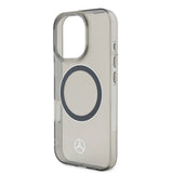 Apple iPhone 16 Pro Kılıf Mercedes Benz Orjinal Lisanslı M-safe Şarj Özellikli Saydam Yüzey Silver Ring Kapak