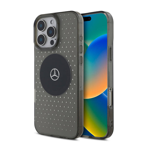 Apple iPhone 16 Pro Kılıf Mercedes Benz Orjinal Lisanslı M-safe Şarj Özellikli Yıldız Desenli Transparan Kapak