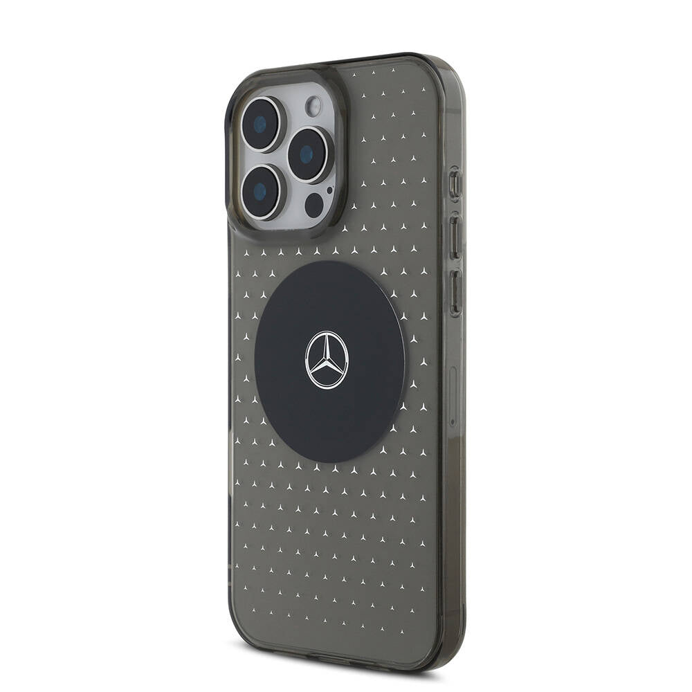 Apple iPhone 16 Pro Kılıf Mercedes Benz Orjinal Lisanslı M-safe Şarj Özellikli Yıldız Desenli Transparan Kapak